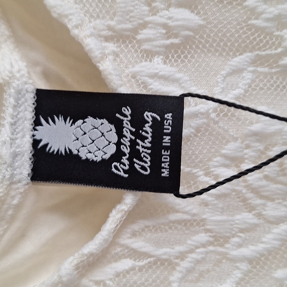 Pineapple Clothing Kids White Lace Sleeveless Dress Size 3/4 | 2-3 Years - Picture 7 of 11